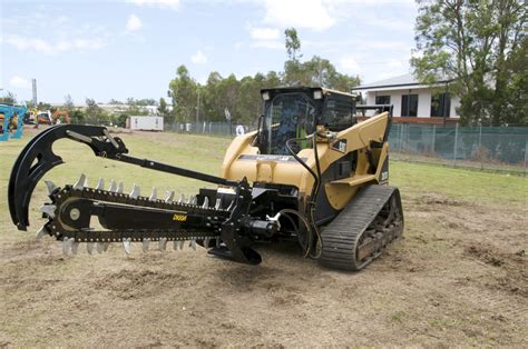 trencher attachments for skid steer